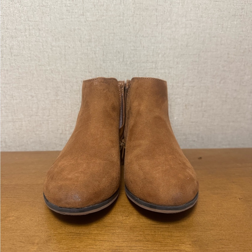 Girls Brown Suede Ankle Boots